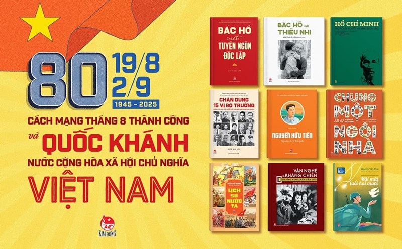 Kim Dong Publishing House introduces a special collection of publications on the occasion of the 80th anniversary of National Day on September 2. Photo: Publishing House
