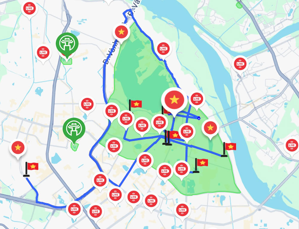People and tourists can access the A80 app of the Hanoi Department of Culture, Sports and Tourism to update the LED screen location to directly watch the parade, parade and activities to celebrate the 80th anniversary of National Day on September 2. Photo: A80