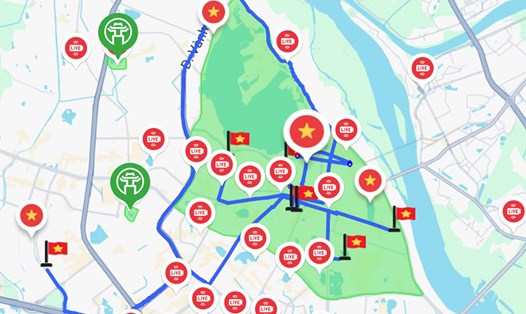 Người dân và du khách có thể truy cập app A80 của Sở VHTT Hà Nội để cập nhật vị trí màn hình LED xem trực tiếp lễ diễu binh, diễu hành và các hoạt động kỷ niệm 80 năm Quốc khánh 2.9. Ảnh: A80