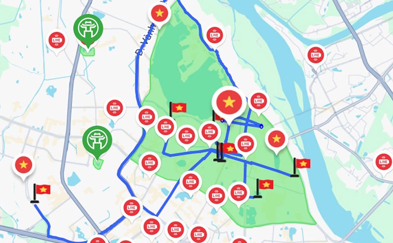 People and tourists can access the A80 app of the Hanoi Department of Culture, Sports and Tourism to update the LED screen location to directly watch the parade, parade and activities to celebrate the 80th anniversary of National Day on September 2. Photo: A80