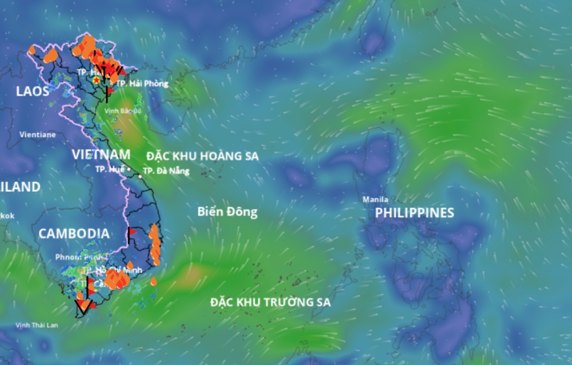 The low pressure area east of the Philippines is forecast to enter the East Sea in the next 2-3 days. Source: Vietnam Disaster Monitoring System