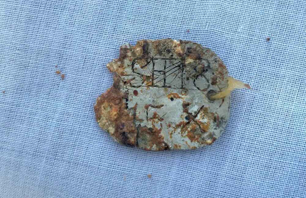 The relic with a sign was discovered on the martyrs' remains. Photo: Duy Dong