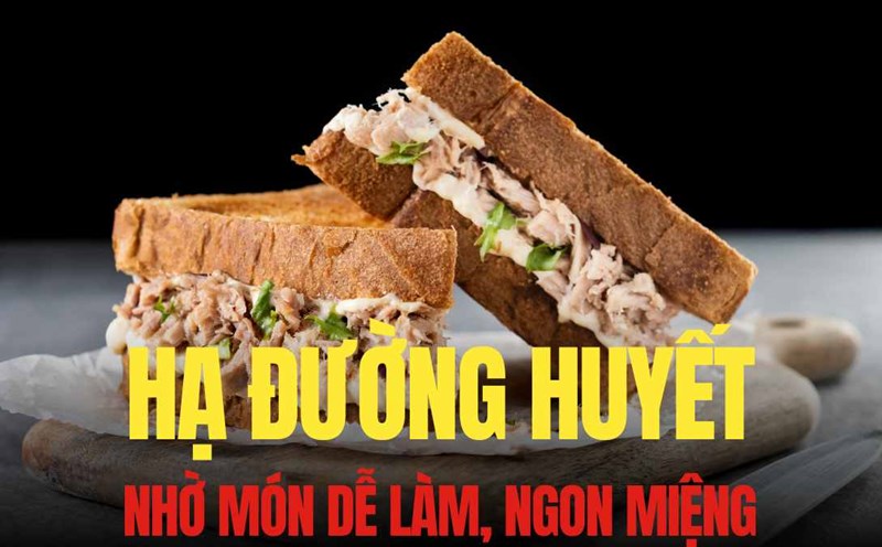 Black bread, tuna and lettuce are considered a combo that is both delicious and helps lower blood sugar. Graphics: Tra My