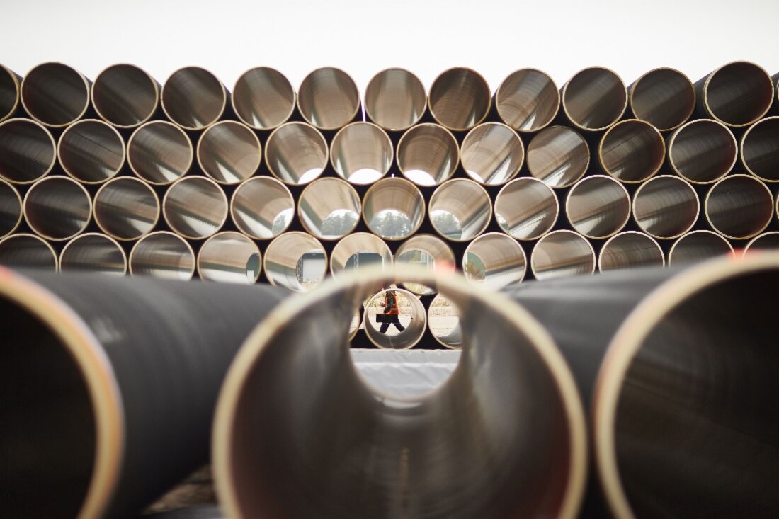 Cac duong ong dung de xay duong ong Nord Stream 2. Anh: Gazprom 