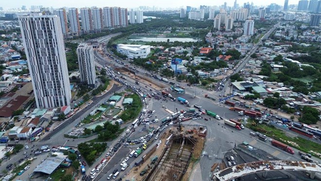 Toàn cảnh dự án nút giao An Phú - TPHCM Ảnh: Anh Tú
