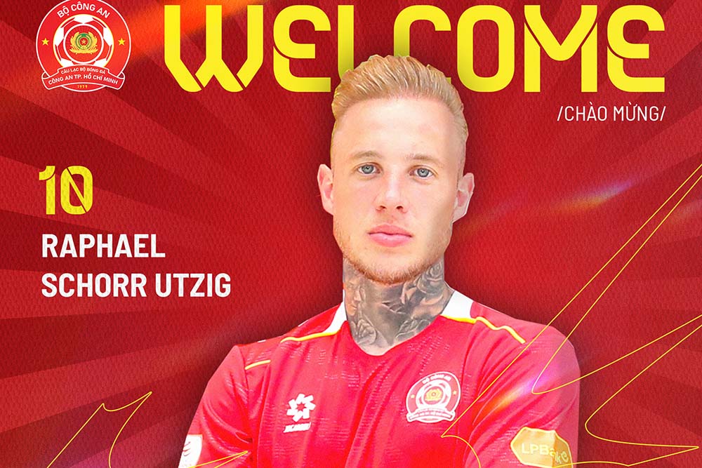 Raphael Schorr Utzig is a notable foreign player of Ho Chi Minh City Police. Photo: Ho Chi Minh City CA Club