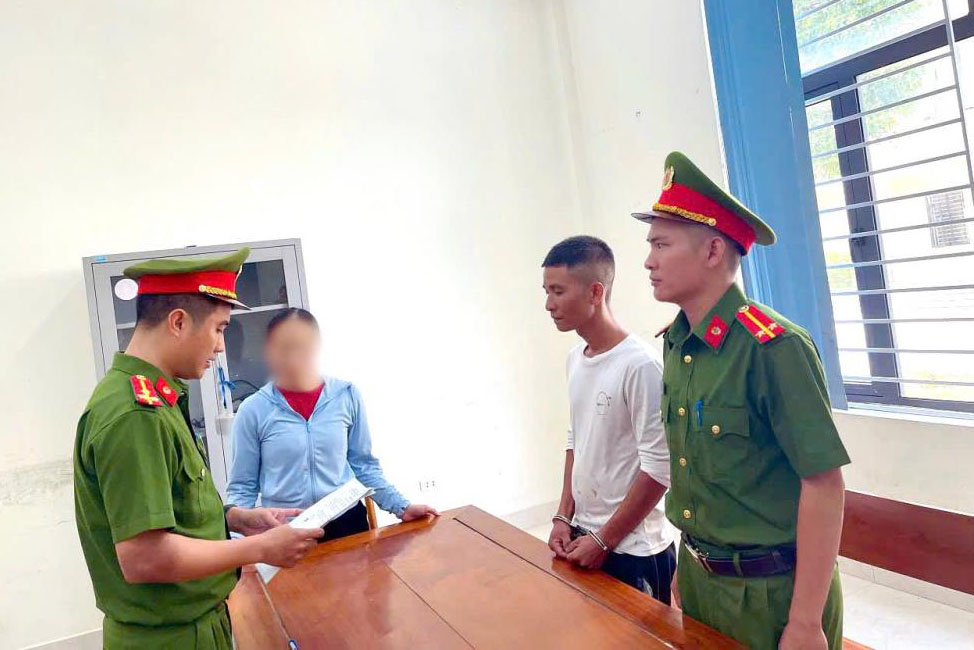 Dung was prosecuted and temporarily detained for theft. Photo: Ha Tinh Police.