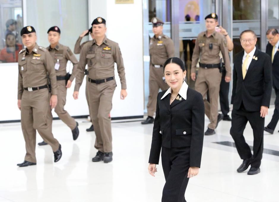 Ba Paetongtarn Shinawatra den Toa an Hien phap Thai Lan ngay 21.8.2025. Anh: Xinhua