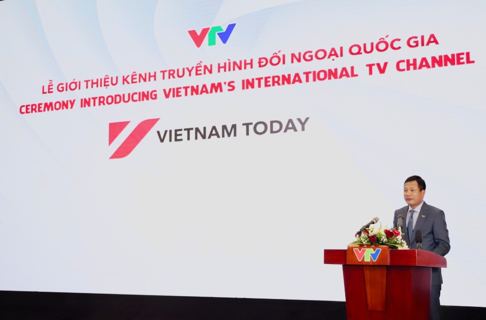 Ong Do Duc Hoang - Pho Tong Giam doc VTV - phat bieu tai Le gioi thieu. Anh: Tran Vuong