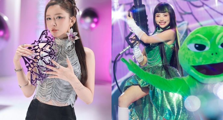 Bich Phuong and Phuong My Chi on the show Em dep say hi. Photo: VieON.