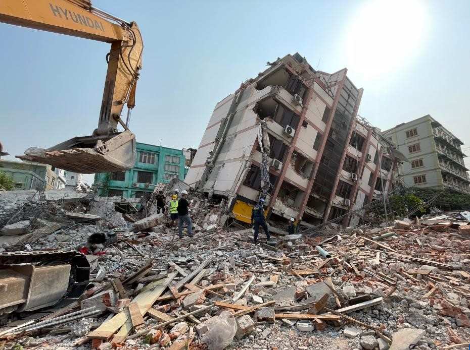 Tran dong dat 7,7 do richter o Myanmar ngay 28.3.2025 khien gan 3.500 nguoi thiet mang. Anh: Xinhua