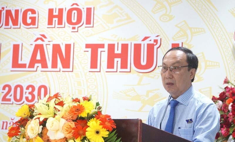 Dong chi Phan Hoang Vu, Pho Chu tich HDND tinh Ca Mau phat bieu tai Dai hoi. Anh: Nhat Ho