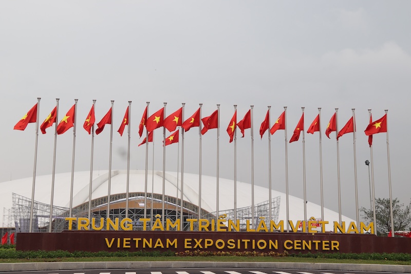 The art program "Hanoi - Tomorrow, the Aspiration for Vietnam" will take place at the Socio-Economic Achievement Exhibition Space, under the National Exhibition Center. Photo: Nguyen Linh