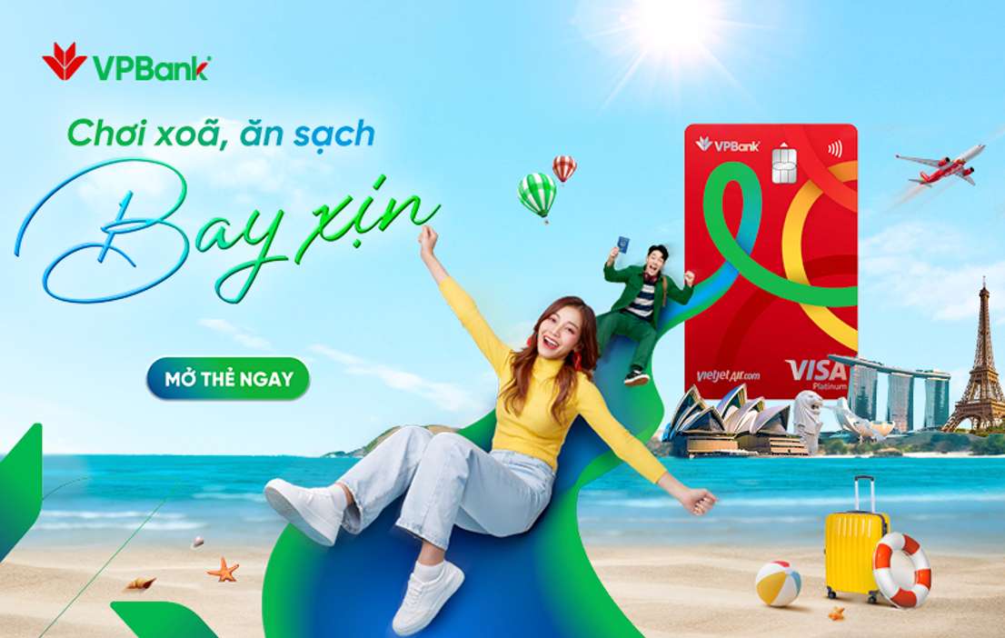 Bay chat song chat cung the VPBank YoJo Visa Platinum. Anh: VPBank