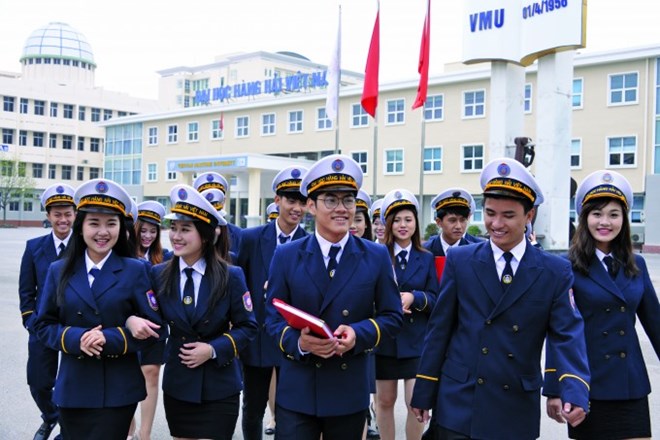 The benchmark score of Vietnam Maritime University is nearly 24 points. Photo: School