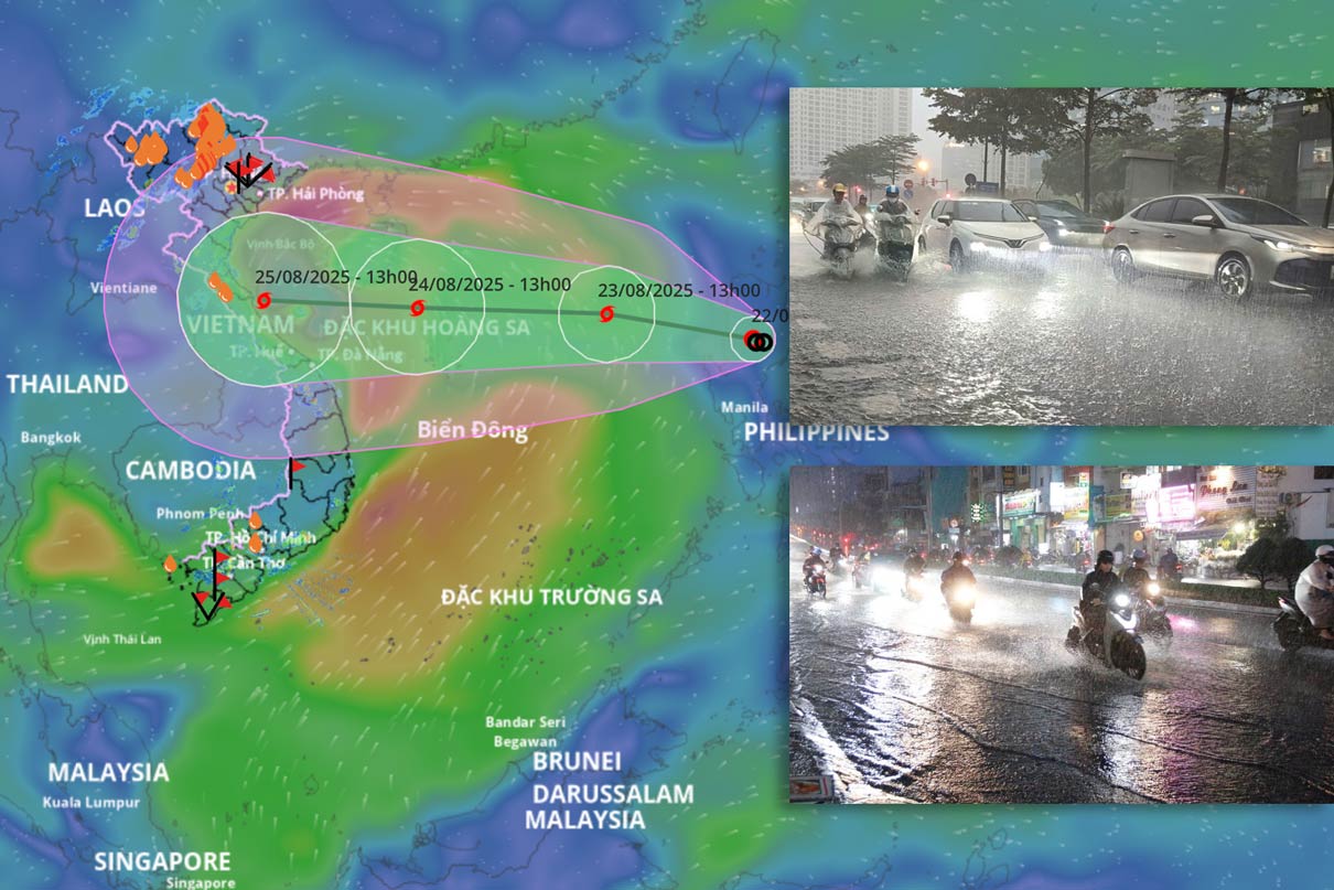 Forecast of the risk of storm No. 5 being very strong when making landfall, about to cause heavy rain