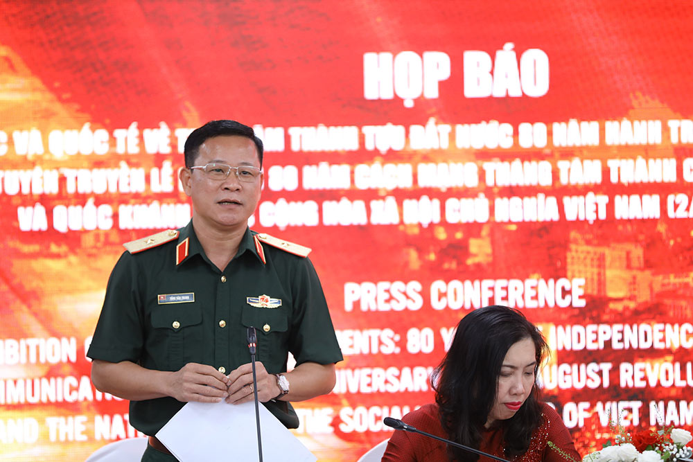 Thieu tuong Tong Van Thanh, Pho Cuc truong Cuc Tuyen huan, Tong cuc Chinh tri Quan doi Nhan dan Viet Nam thong tin ve Le ky niem, dieu binh, dieu hanh 80 nam Quoc khanh 2.9. Anh: Hai Nguyen