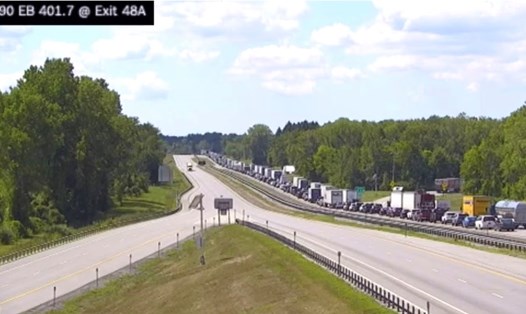 Tuyến đường nơi xảy ra tai nạn xe buýt. Ảnh: NYS Thruway Authority