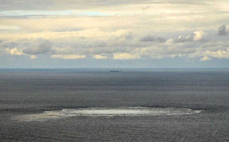 Nord Stream explosion scene. Photo: AFP