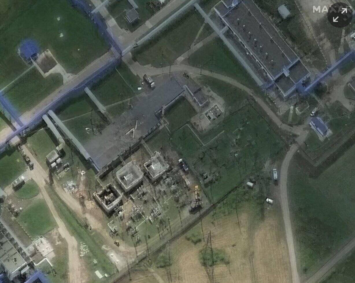 러시아 송유관이 공격을 받았습니다. 사진: Maxar Technologies