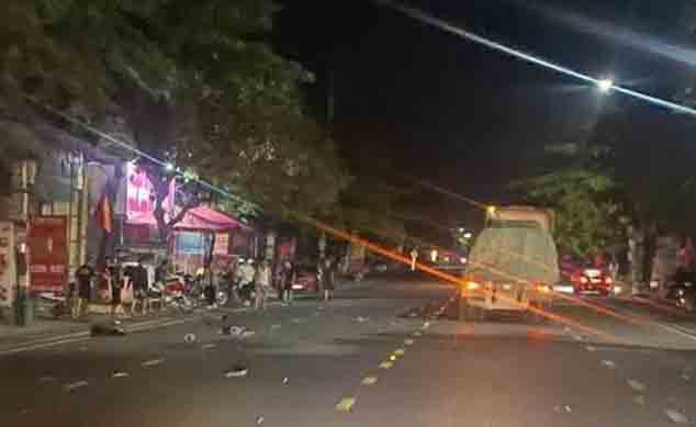 今朝、チュータウンでの事故の現場、BAC NINH。写真：人々が供給します