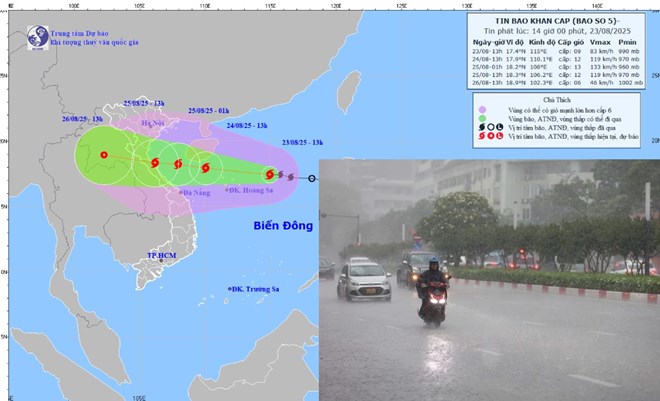 Bão số 5 sắp mạnh lên liên tục, dự báo mới nhất thời gian đổ bộ