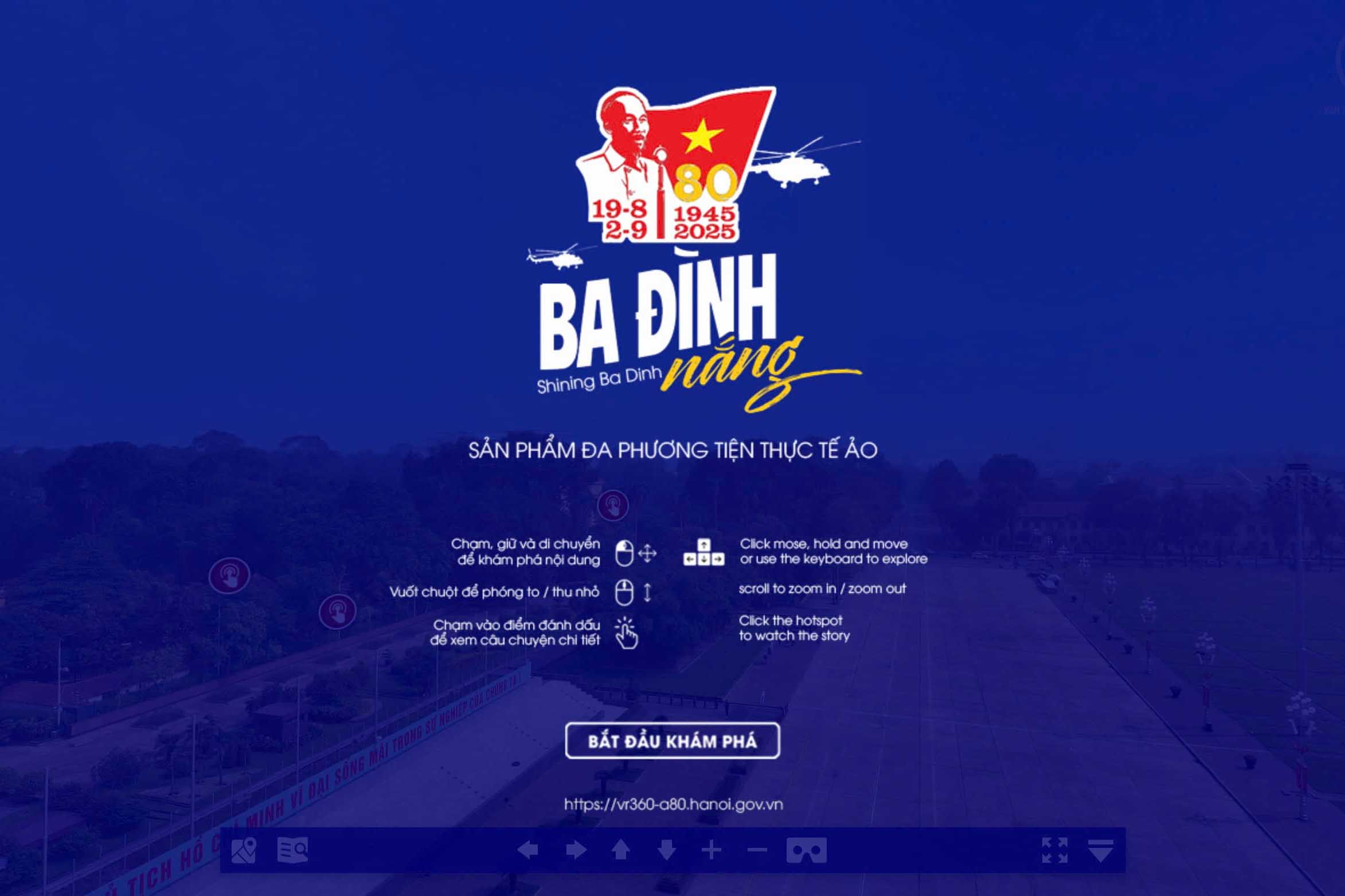 Interfaz del producto de comunicacion VR-A80 para celebrar el Dia Nacional del 2 de septiembre. Foto: Song Huu