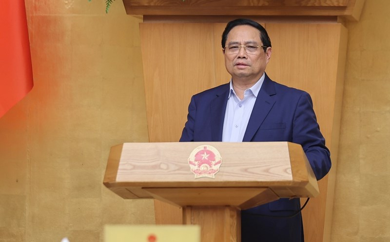 Politburo member and Prime Minister Pham Minh Chinh chaired a conference on the operation of local government at both levels. Photo: VGP