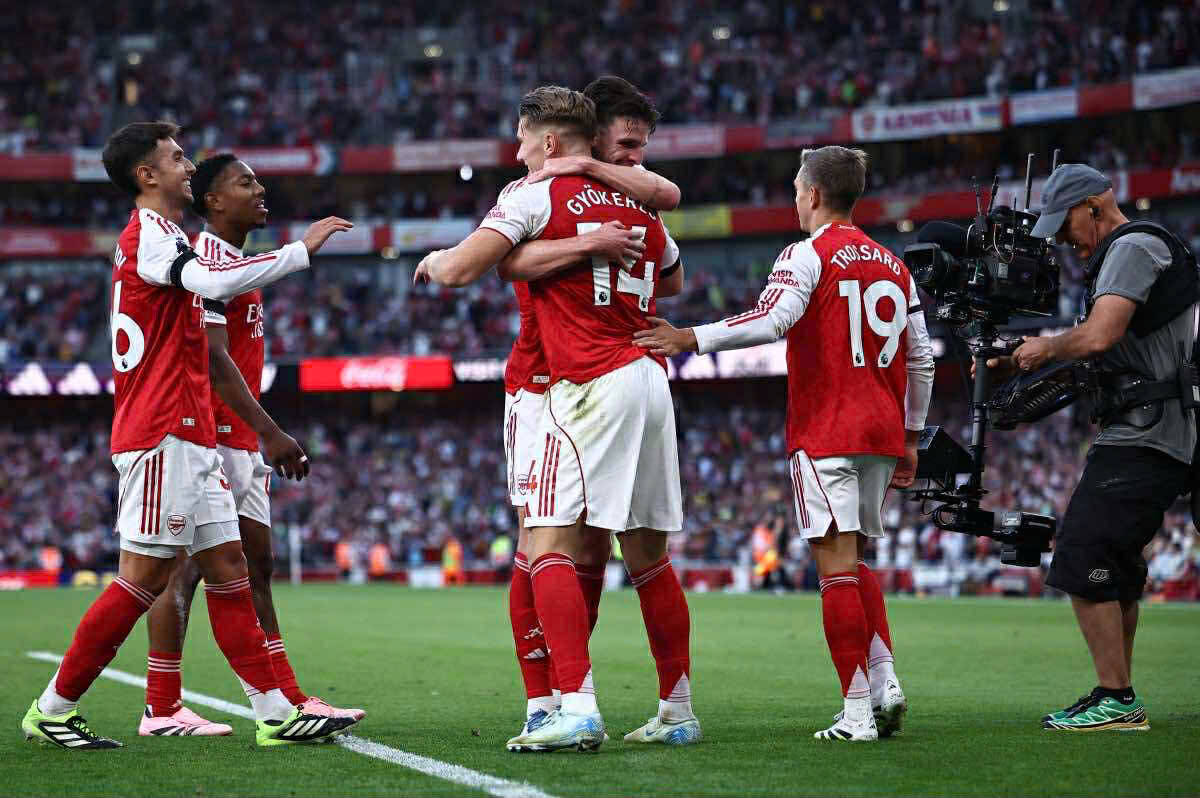 El Arsenal derrota al Leeds United por 5 goles a cero en casa. Foto: AFP