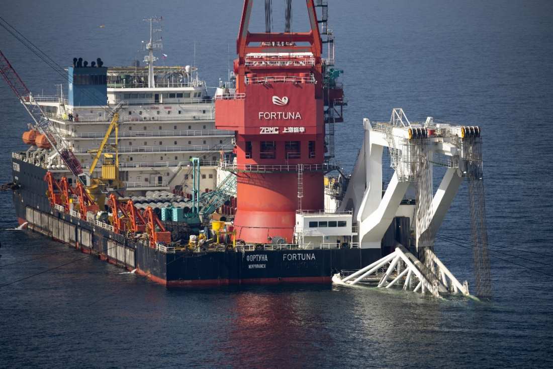 Instalacion del gasoducto Nord Stream en las aguas de Alemania. Foto: Gazprom