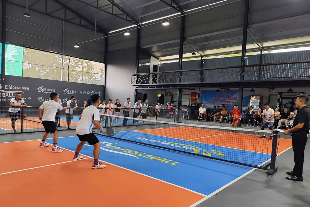 Pickleball matches were exciting and exciting. Photo: An Vi