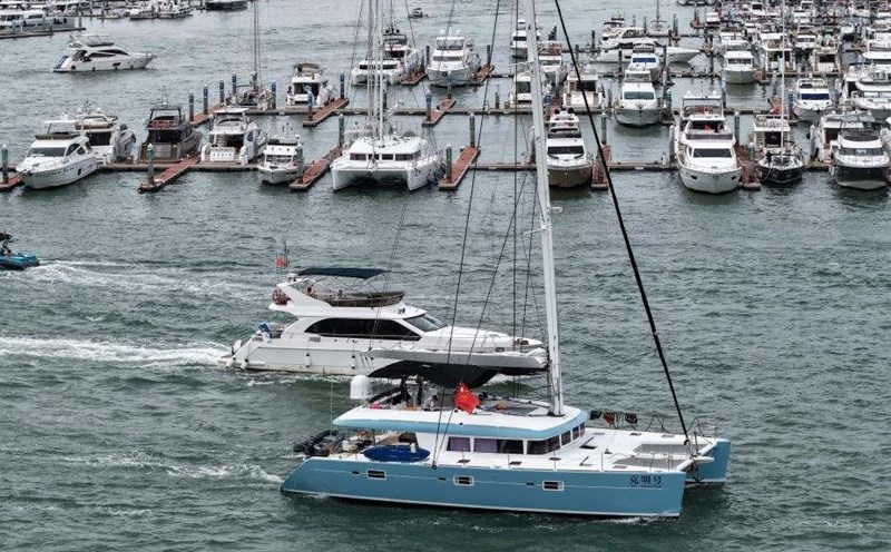 Ship to Tam A, Hainan, China to avoid storm No. 5 Kajiki, August 23, 2025. Photo: Xinhua