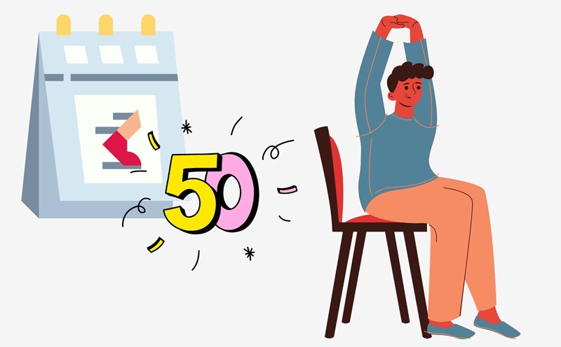 The sitting - standing test is a simple exercise that proves that the body is still healthy after the age of 50. Graphics: Thanh Thanh