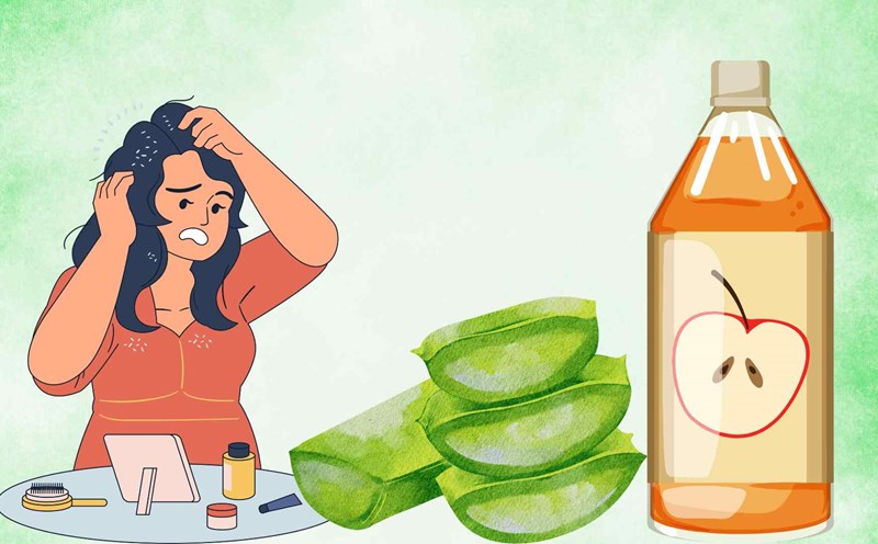 2 natural ingredients to help reduce itchy scalp. Graphic photo: Hoang Loc
