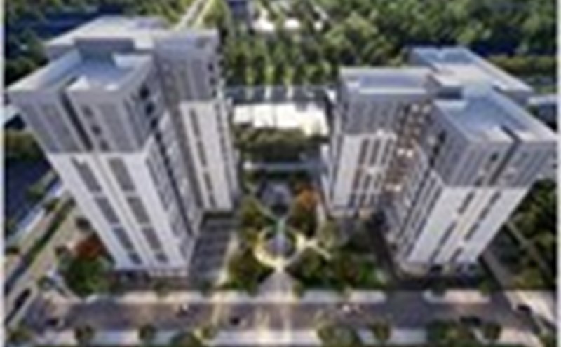 The housing project in the Trade Union Institution area in An Nghiep Industrial Park, Can Tho City has a scale of 6 social housing buildings with 9 - 15 floors high, 1 commercial building with 15 floors high. Photo: Aranya Vietnam Joint Stock Company