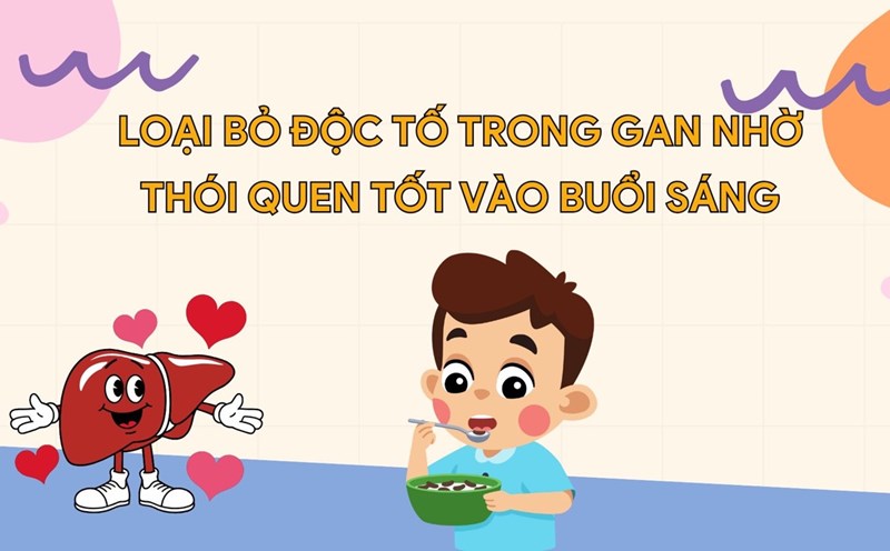 Eating a healthy breakfast with fiber-rich foods helps the liver detoxify effectively. Graphic photo: Huong Son