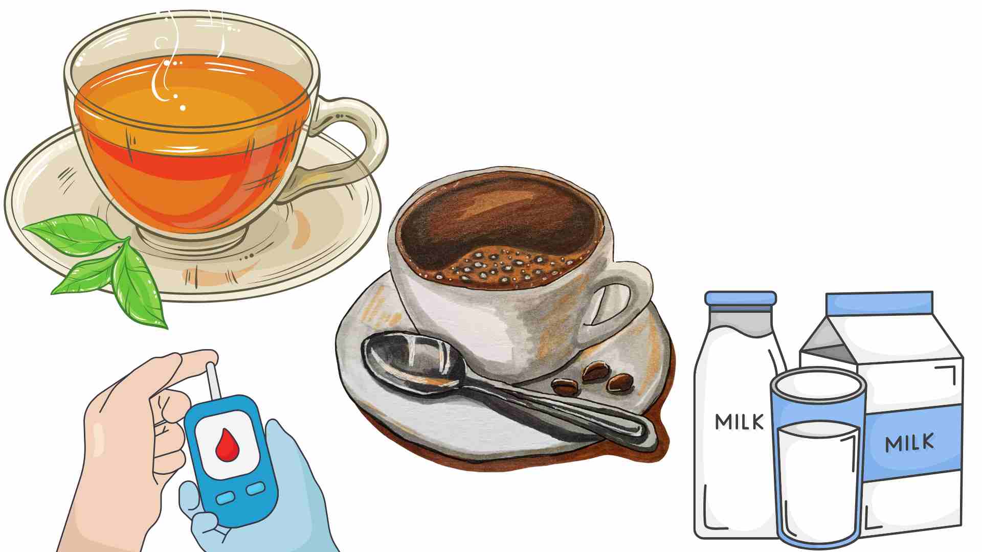 unsweetened drinks are good for blood sugar. Graphics: Ha May