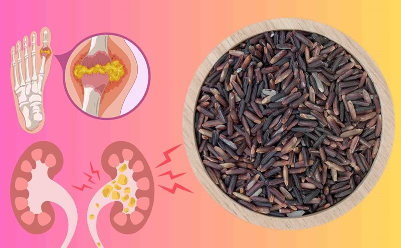 Tips for the golden time to eat brown rice to help lower uric acid most effectively. Graphics: Huyen Trang