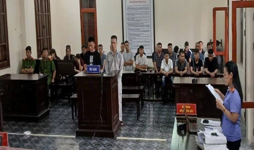 Toàn cảnh phiên tòa xét xử 2 bị cáo ở Hải Phòng. Ảnh: Thành Công