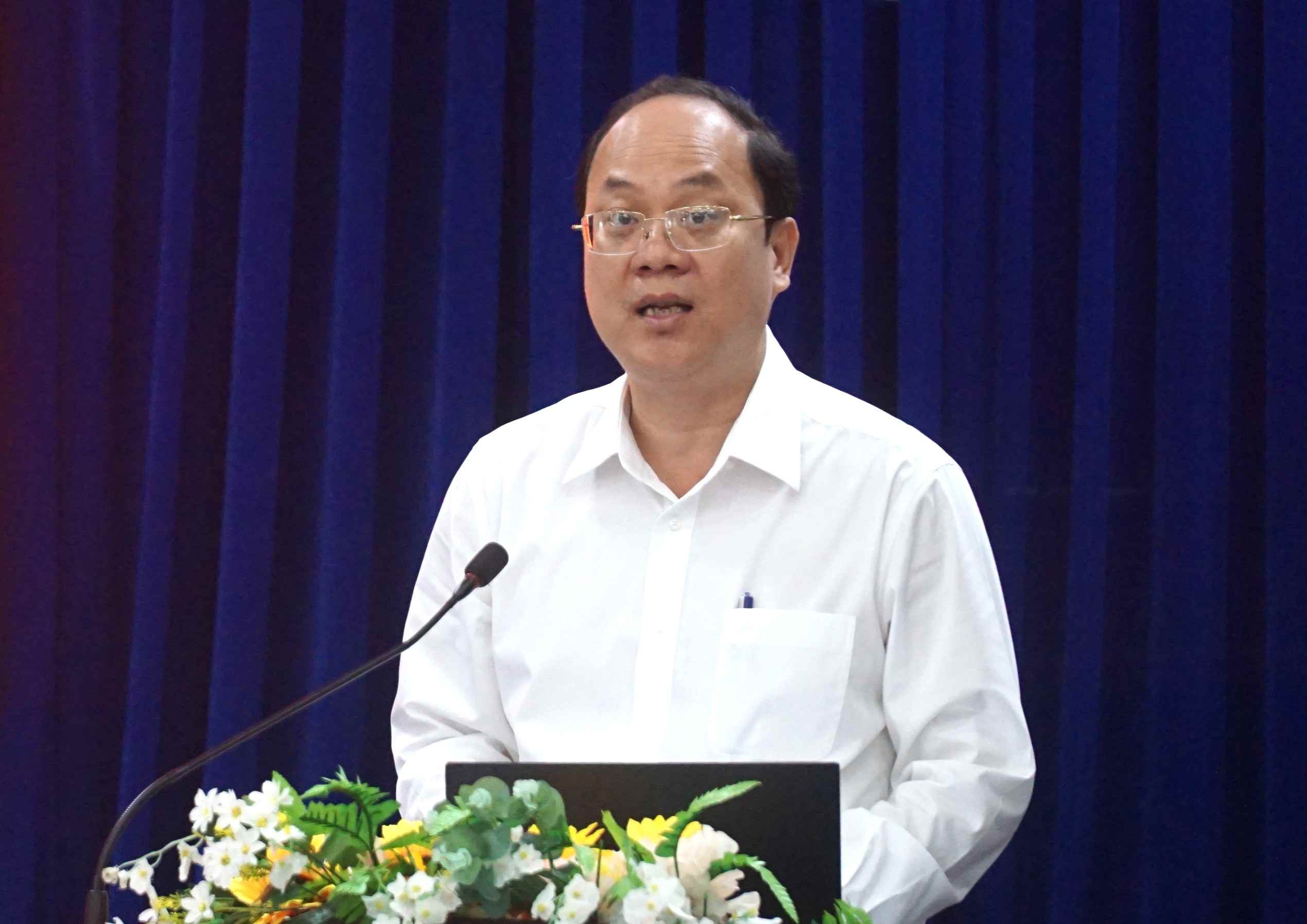 Bi thu Tinh uy Ca Mau Nguyen Ho Hai phat bieu tai ho thao. Anh: Nhat Ho