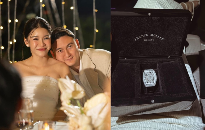 Goalkeeper Dang Van Lam gave his wife Yen Xuan a birthday gift. Photo: NVCC