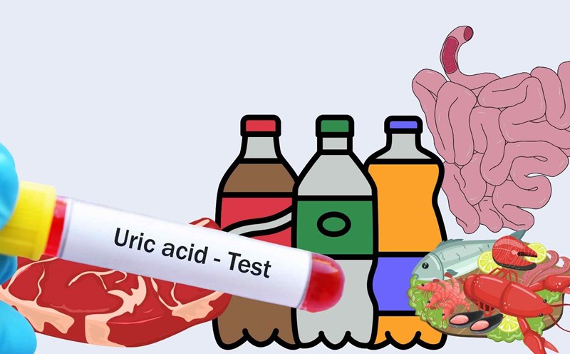 Some familiar foods in daily meals can cause uric acid levels to increase rapidly. Graphic photo: Huong Giang