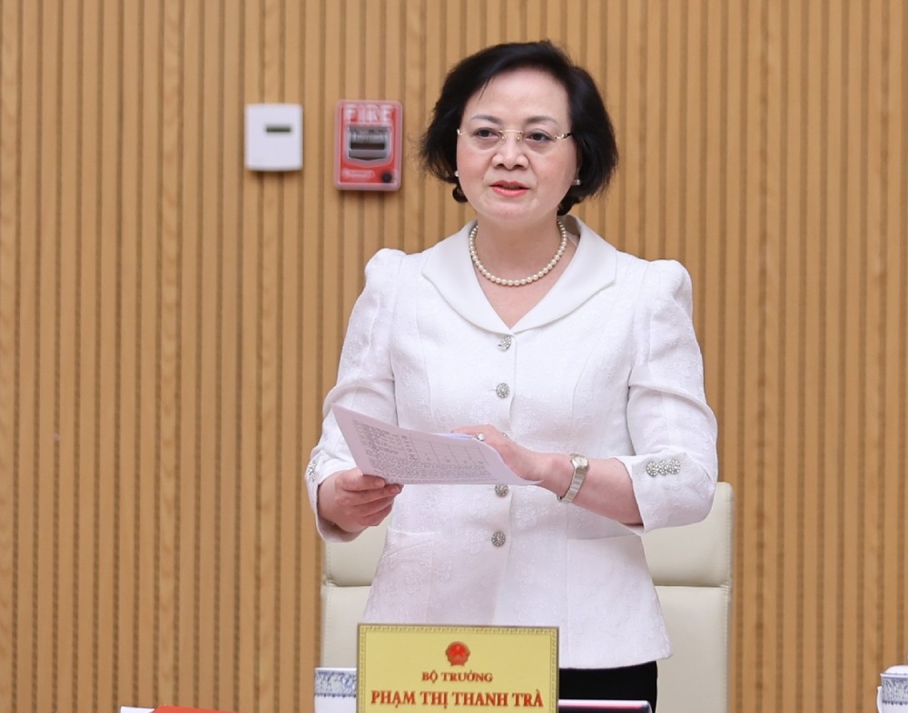 Minister of Home Affairs Pham Thi Thanh Tra - Deputy Head of the Government Steering Committee - requested strict handling of acts of policy profiteering when implementing Decree 178. Photo: VGP