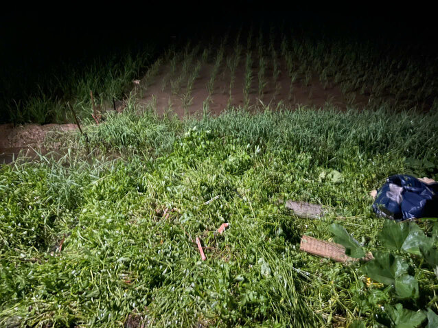 Escena del accidente electrocutado debido al uso de trampas electricas para matar ratones. Foto: Policia de la provincia de Hung Yen