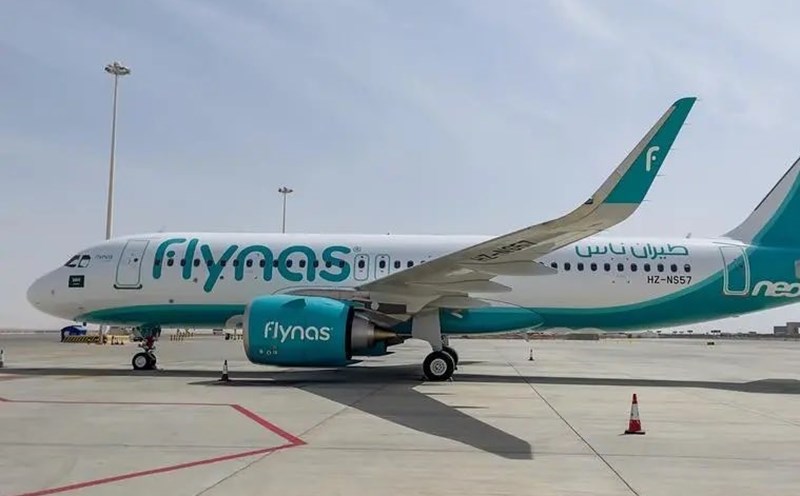 Plane of Flynas Airlines (Saudi Arabia). Photo: Paris Air Show 2023