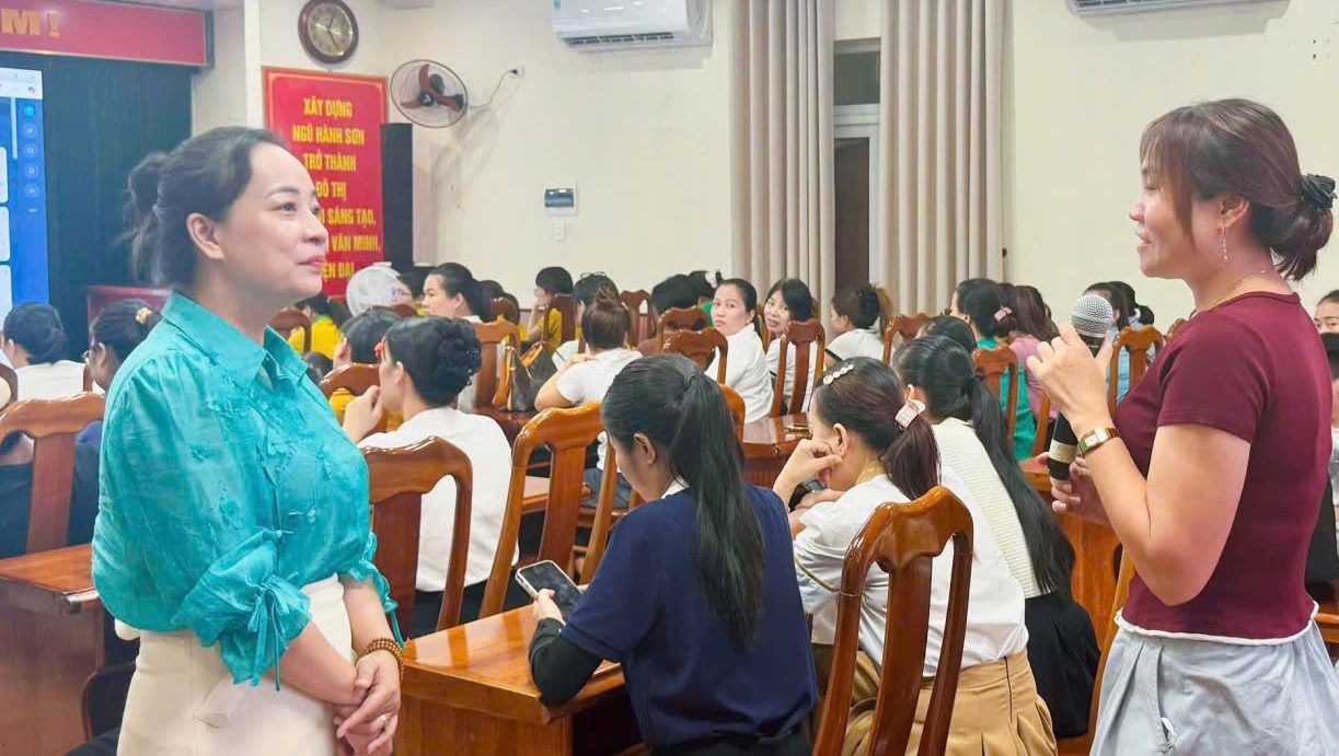 다낭 유치원 노동조합은 최근 몇 년 동안 형성되었습니다. 사진: Pham Tuan