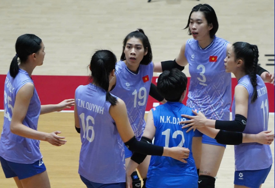 The Vietnam women's volleyball team will meet Germany in the group stage of the 2025 World Championship. Photo: VFV