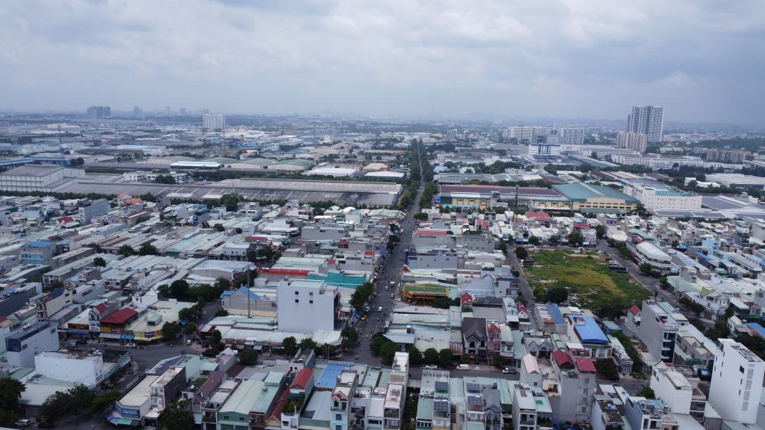 Du an duoc trien khai xay dung o khu vuc nhieu doanh nghiep, dong cong nhan lao dong. Anh: Dinh Trong