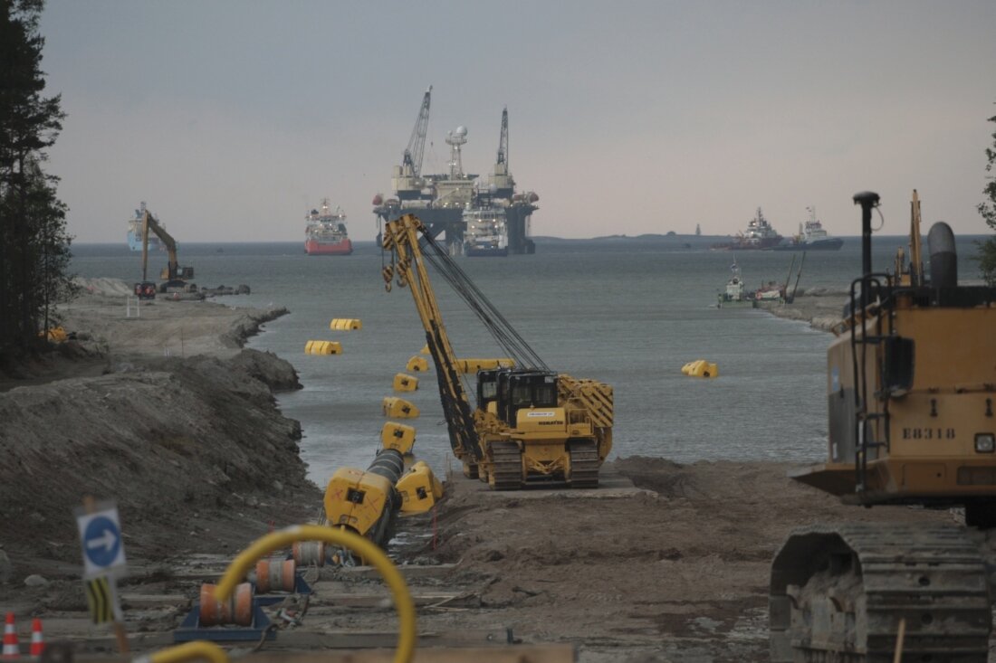 Duong ong Nord Stream trong qua trinh xay dung. Anh: Gazprom