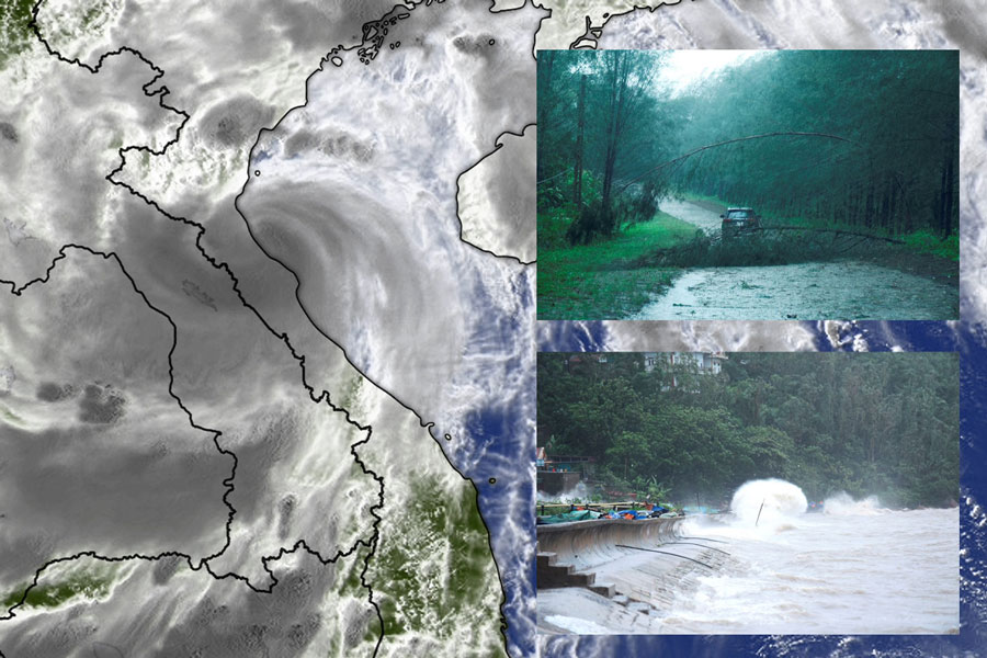 台風5号カキキによる非常に激しい雨が予想される地域、危険な気象予報